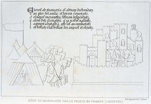 Oblężenie Marmande przez Ludwika VIII autorstwa French School