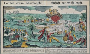Oblężenie Missolonghi, 22 kwietnia 1826 autorstwa French School