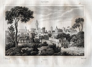 Siena - Siena - Toskania - Toskania - Grawer z „” Malownicze Włochy” autorstwa M. de Norvins, Ch. Nodier 1834-1836. autorstwa French School