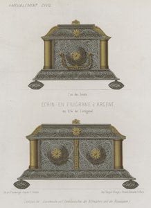 Szkatułka srebrna filigran autorstwa French School