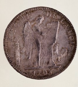 Srebrne francuskie ecu (scude), republika francuska (1793-1804) autorstwa French School