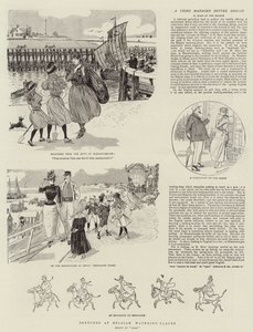 Szkice w belgijskich wodotryskach (grawerowanie) autorstwa French School