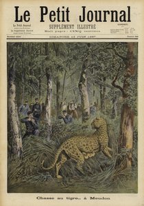 Żołnierze polujący na tygrysa, który zbiegł, Meudon, Francja, 1897