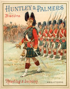 Żołnierze regimentu góralskiego na paradzie (chromolit) autorstwa French School