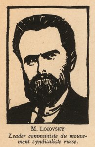 Salomon Łozowski, rosyjski rewolucjonista bolszewicki i polityk radziecki, sekretarz generalny Czerwonej Międzynarodówki (Profintern) (zdjęcie ilustracyjne) autorstwa French School
