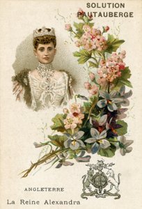 Karta handlowa rozwiązania Pautauberge, Aleksandra z Danii autorstwa French School