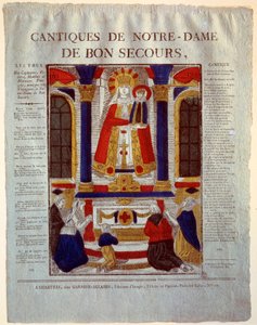 Pieśń Matki Bożej Dobrej Pomocy. Rycina z XIX wieku. Paryż, Muzeum Sztuki Ludowej i Tradycji autorstwa French School