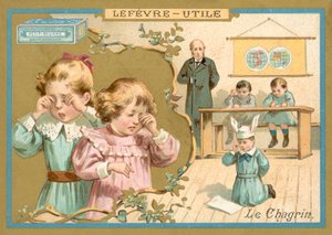 Smutek (chromolitho) autorstwa French School