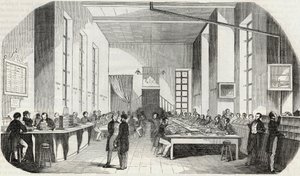 Sortowanie listów z Paryża - Grawerowanie w „Tableau-de-Paris” Edmonda Texiera 1852 autorstwa French School