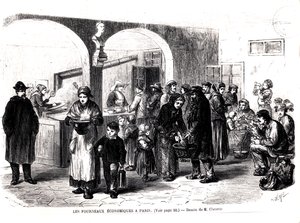 Kuchnia Zupy w Paryżu, ok. 1900 r. 1860 autorstwa French School