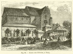 Source des Celestins, Vichy (grawerowanie) autorstwa French School