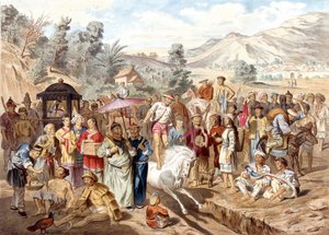 Południowe Chiny: Wojskowy egzamin licencjacki w Sin Cheou Fou. Atlas wyprawy poszukiwawczej do Indochin w latach 1866-1868, pod redakcją F. Gamiera autorstwa French School