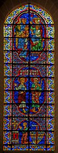 Ss John i James; Adoracja Trzech Króli; dawca: Bouchard de Marly (w114) autorstwa French School