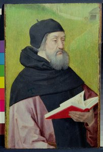 Święty Antoni Opat (olej na panelu) autorstwa French School