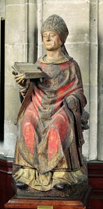 St. Germain (ok.380-448) Biskup Auxerre (drewno polichromowane)