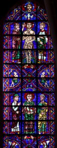 św. Jan Chrzciciel z Agnus Dei; chrzest w Jordanie (w106) autorstwa French School