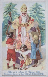 Św. Mikołaj (kolor lito) autorstwa French School