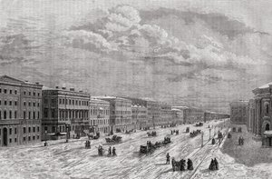Petersburg, Rosja w 1794 r., z „Histoire de la Revolution Francaise” Louisa Blanca (1811–82) rytowanego przez Adolphe Francois Pannemaker (ur. 1822) 1847–62 autorstwa French School