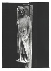 Św. Teodor w stroju rycerza, płaskorzeźba, ok. 1230 autorstwa French School
