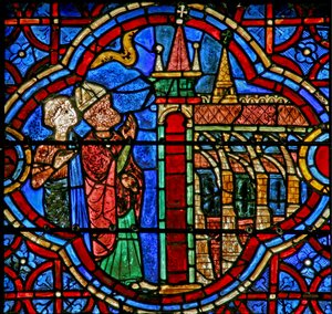 Św. Tomasz — w katedrze w Canterbury (w18) autorstwa French School