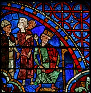 Św. Tomasz Becket zostaje przedstawiony Henrykowi II (w18) autorstwa French School