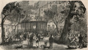 Pieczęć Cheval Blanc w Paryżu w XIX wieku - Grawerowanie w „Tableau-de-Paris” Edmonda Texiera 1852 autorstwa French School