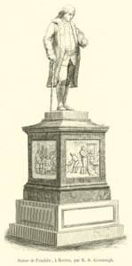 Statua de Franklin, Boston (rycina) autorstwa French School