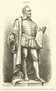 Posąg Ronsarda w Vendome (rycina) autorstwa French School