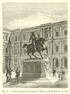 Pomnik konny Franciszka I na dziedzińcu Luwru, 1855 r. autorstwa French School