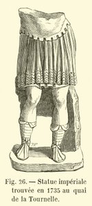 Cesarski posąg znaleziony w 1735 roku na Quai de la Tournelle autorstwa French School