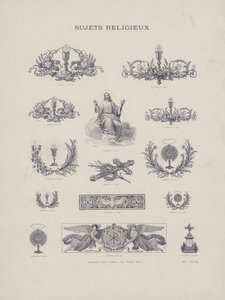 Przedmioty religijne (grafika) autorstwa French School