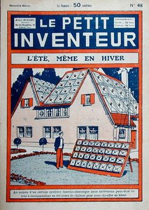 „Lato, nawet zimą”, ilustracja z okładki „Le Petit Inventeur” 1929 (kolor lito) autorstwa French School