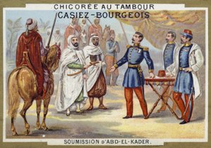 Poddanie Abdelkadera Francuzom, Algieria, 1847 autorstwa French School