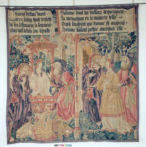 Susanna and the Elders, centralny panel z Historii Zuzanny autorstwa French School