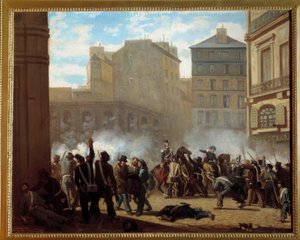 Zrobione z placu zamkowego w pałacu królewskim 24 lutego autorstwa French School