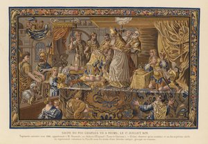 Gobelin przedstawiający koronację króla Francji Karola VII, Reims autorstwa French School