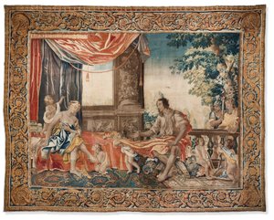 Gobelin z serii "Kobiety starożytności ilustrowane", ok. 1645 (wełna i jedwab) autorstwa French School