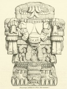 Teo Yaomiqui, Bogini Śmierci, meksykański Idol (rycina) autorstwa French School