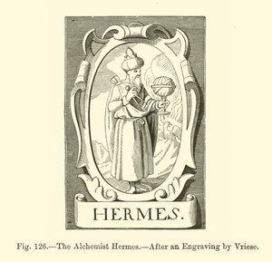 Alchemik Hermes (rycina) autorstwa French School
