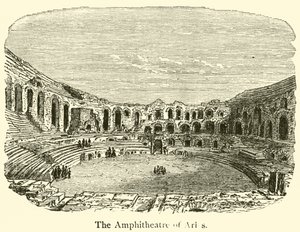 Amfiteatr w Arles (grafika) autorstwa French School