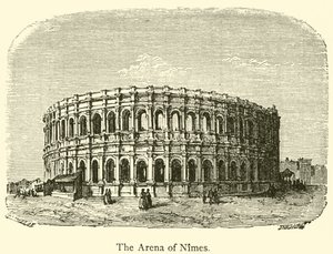 Arena Nimes (rycina) autorstwa French School