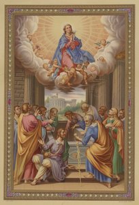Wniebowzięcie Najświętszej Maryi Panny (chromolit) autorstwa French School