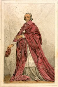 Kardynał Richelieu (1585-1642) - Rycina XIX wiek. autorstwa French School