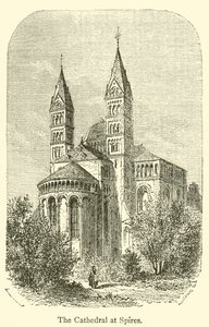 Katedra w Spires (rycina) autorstwa French School