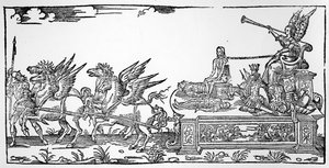 Rydwan Sławy, część Triumfu Henryka II, opublikowanego w 1551 r. autorstwa French School
