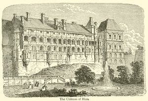 Zamek w Blois (rycina) autorstwa French School