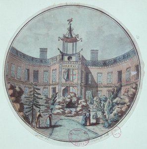 Łaźnie Chińskie w Paryżu, założone przez Lenoira (kolorowy grawerunek) autorstwa French School