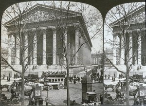 Kościół La Madeleine, Paryż, widok stereoskopowy, ok. 1860-70 autorstwa French School