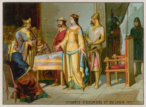 Rozwód Eleonory Akwitanii i Ludwika VII autorstwa French School