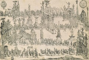 Wejście Henryka IV (1553-1610) do Lyonu, 4 września 1595 r. autorstwa French School